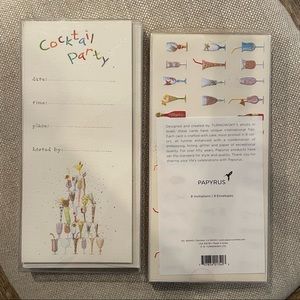 NWT Papyrus Cocktail Party Paper Invitations